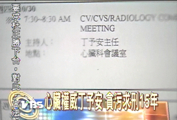 心臟權威丁予安　貪污求刑15年
