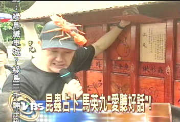 昆蟲占卜　馬英九「愛聽好話」
