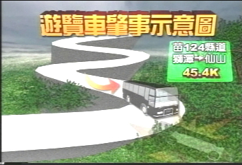 動用怪手　清晨5點遊覽車拖下山