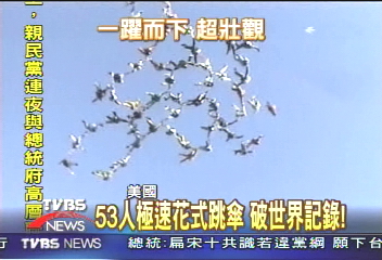 3人極速花式跳傘　破世界記錄！