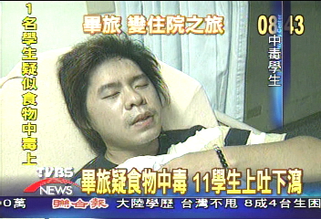 畢旅疑似食物中毒 11名學生上吐下瀉