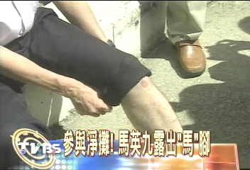 參與淨攤 馬英九露出「馬」腳