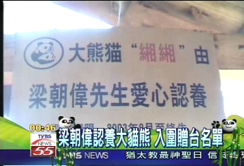 梁朝偉認養大貓熊　入圍贈台名單