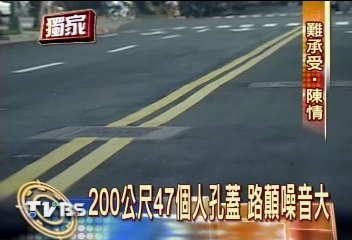 〈獨家〉200m 47人孔蓋　路難行噪音惱人