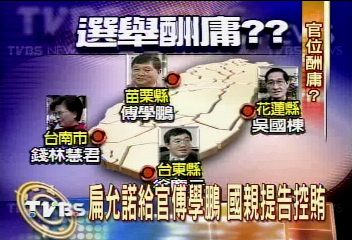扁允諾給官傅學鵬 國親提告控賄