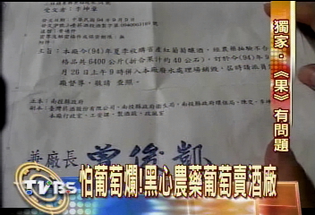 〈獨家〉怕葡萄爛！黑心農藥葡萄賣酒廠