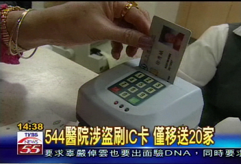 544醫院涉盜刷IC卡 僅移送20家
