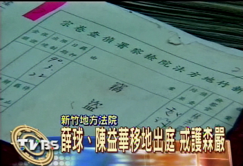 薛球、陳益華移地出庭 戒護森嚴