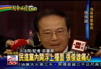 呂副請辭 張俊雄痛批黨內惡鬥
