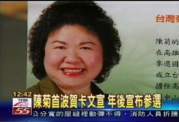 菊娃娃代言　陳菊參選首度曝光