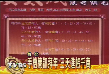 手機簡訊拜年 三天進帳千萬