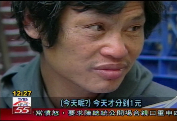 另類!為還5萬元債務 廟前行乞