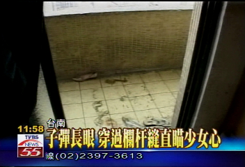 子彈長眼 穿過欄杆縫直瞄少女心