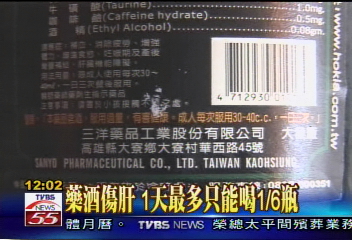 藥酒傷肝 1天最多只能喝1/6瓶