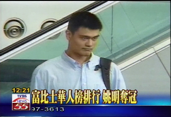 福布斯華人名人榜排行　姚明奪冠