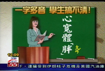 心寬體「胖」ㄆㄢˊ　學生不會唸