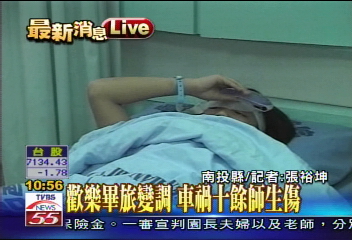 歡樂畢旅變調 撞拖板車11師生傷
