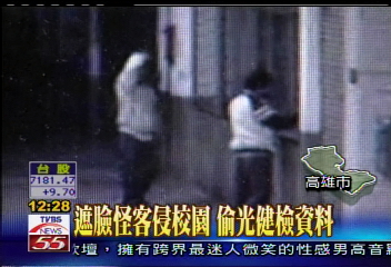 遮臉怪客侵校園 偷光健檢資料