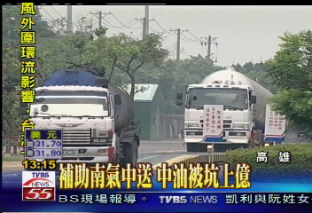補助南氣中送　中油被坑上億