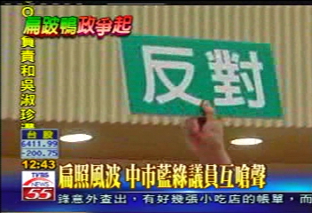 政爭起／扁照風波　中市藍綠議員互嗆聲