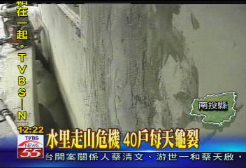 豪雨釀災/水里走山危機 40戶每天龜裂