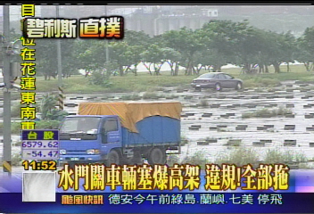 碧利斯襲台／水門關車輛塞爆高架　違規！全部拖