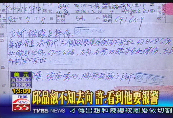許純美遭邱品叡痛毆 鼻樑斷裂住院