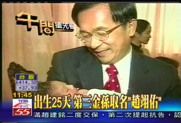出生25天 第三金孫取名「趙翊佑」