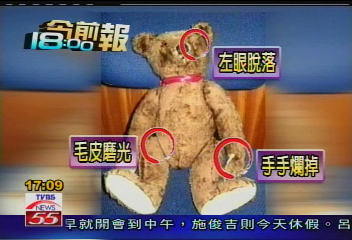 警衛犬抓狂 咬壞百萬貓王泰迪熊