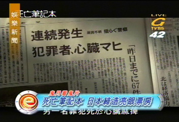 死亡筆記本 日本締造亮眼票房