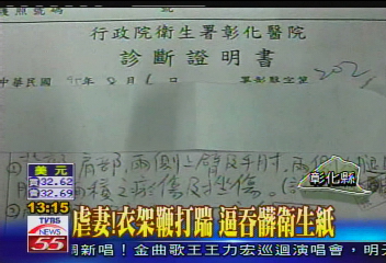 虐妻!衣架鞭踹 逼吞用過衛生紙