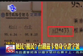 〈獨家〉個資外洩? 台鐵磁卡印身分證字號