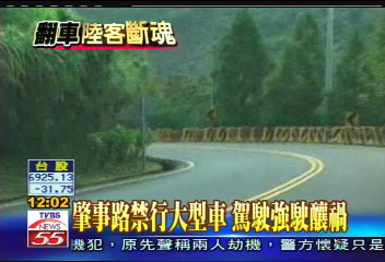 陸客車禍/〈獨家〉肇事路禁行大型車 駕駛強駛釀禍