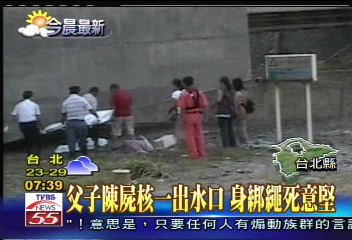 父子陳屍核一出水口 身綁繩死意堅