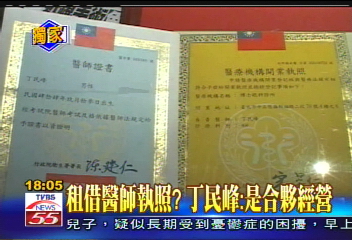 租借醫師執照? 丁民峰:是合夥經營