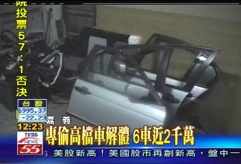 專偷高檔車解體 6車近2千萬