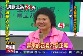 馬捐特別費 陳菊:為總統選舉鋪路