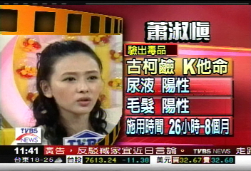 驗出古柯鹼、K他命　蕭淑慎涉吸毒
