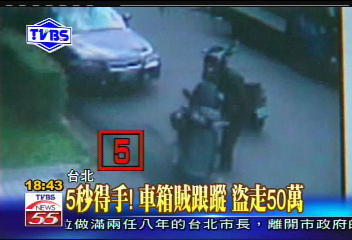 〈獨家〉5秒得手！車箱賊跟蹤　盜走50萬