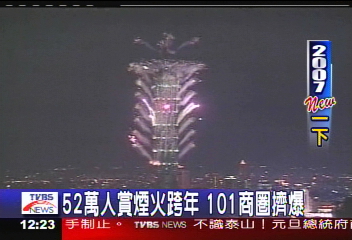 瘋跨年　台北101煙火秀超震撼