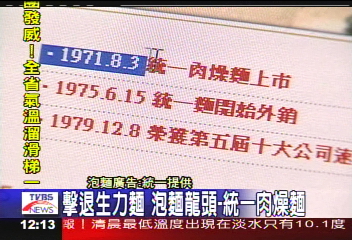 擊退生力麵 泡麵龍頭─統一肉燥麵