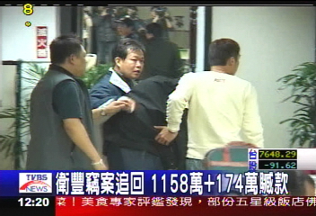 衛豐竊案贓款　首批追回1332萬元