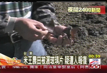 米王農田被灑玻璃片　疑遭人報復