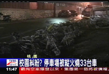 校園糾紛? 停車場被縱火燒33台車