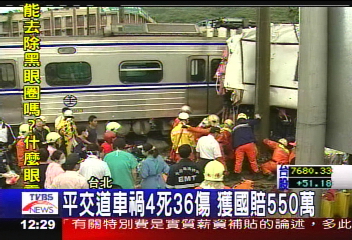 平交道車禍4死36傷 獲國賠550萬
