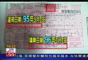 離譜罰單！　96年填單95年違規？