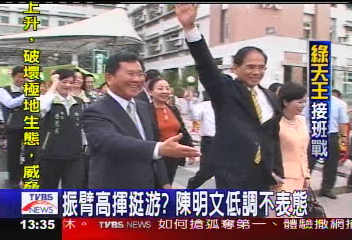 振臂高揮挺游?陳明文低調不表態