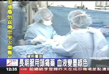 長期服用頭痛藥 血液變墨綠色