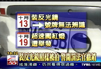 裝反光鏡照樣被拍　警開罰法官撤銷