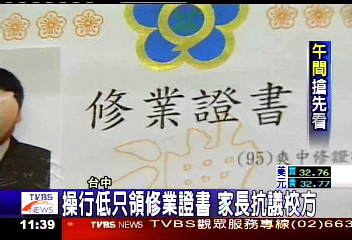 操行低只領修業證書 家長抗議校方
